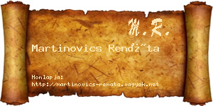 Martinovics Renáta névjegykártya