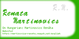 renata martinovics business card